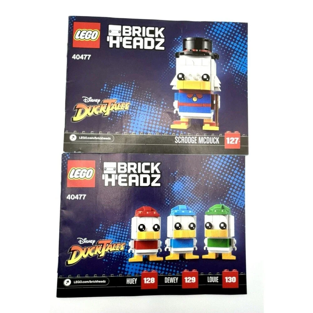 LEGO Manual Only 40477 BrickHeadz Ducktales Huey Dewey Louie Paper Instructions